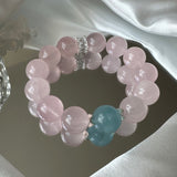 Rose Quartz & Aquamarine Bracelet for Love, Emotional Healing, and Clarity