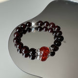 Garnet & Strawberry Quartz Bracelet for Emotional Healing and Spiritual Growth