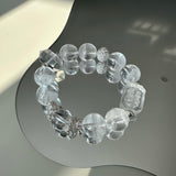 Natural White Phantom Quartz Bracelet for Spiritual Healing and Energy Cleansing