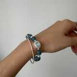 Natural Aquamarine & Magic Box Bracelet for Emotional Healing and Clarity