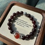 Garnet & Strawberry Quartz Bracelet for Emotional Healing and Spiritual Growth