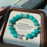 Amazonite & Clear Quartz Bracelet for Spiritual Healing and Emotional Balance
